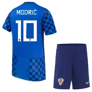 Domů 6 Chorvatsko MS 2026 Venkovní dres Luka Modrić #10 Dětský fotbalový dres set s trenýrkami