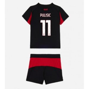 Domů 24 AC Milan Christian Pulisic #11 Dětské Fotbalové Dres Domácí 2025-26