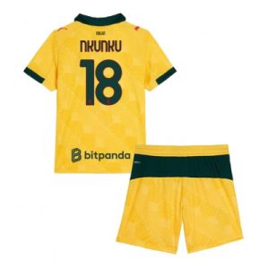 Domů 17 AC Milan Christopher Nkunku #18 Dětské Fotbalové Dres Alternativní 2025-26