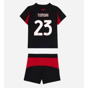 Domů 19 AC Milan Fikayo Tomori #23 Dětské Fotbalové Dres Domácí 2025-26